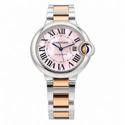 Cartier Ballon Bleu De 33MM W6920034 Pink MOP Dial Watch